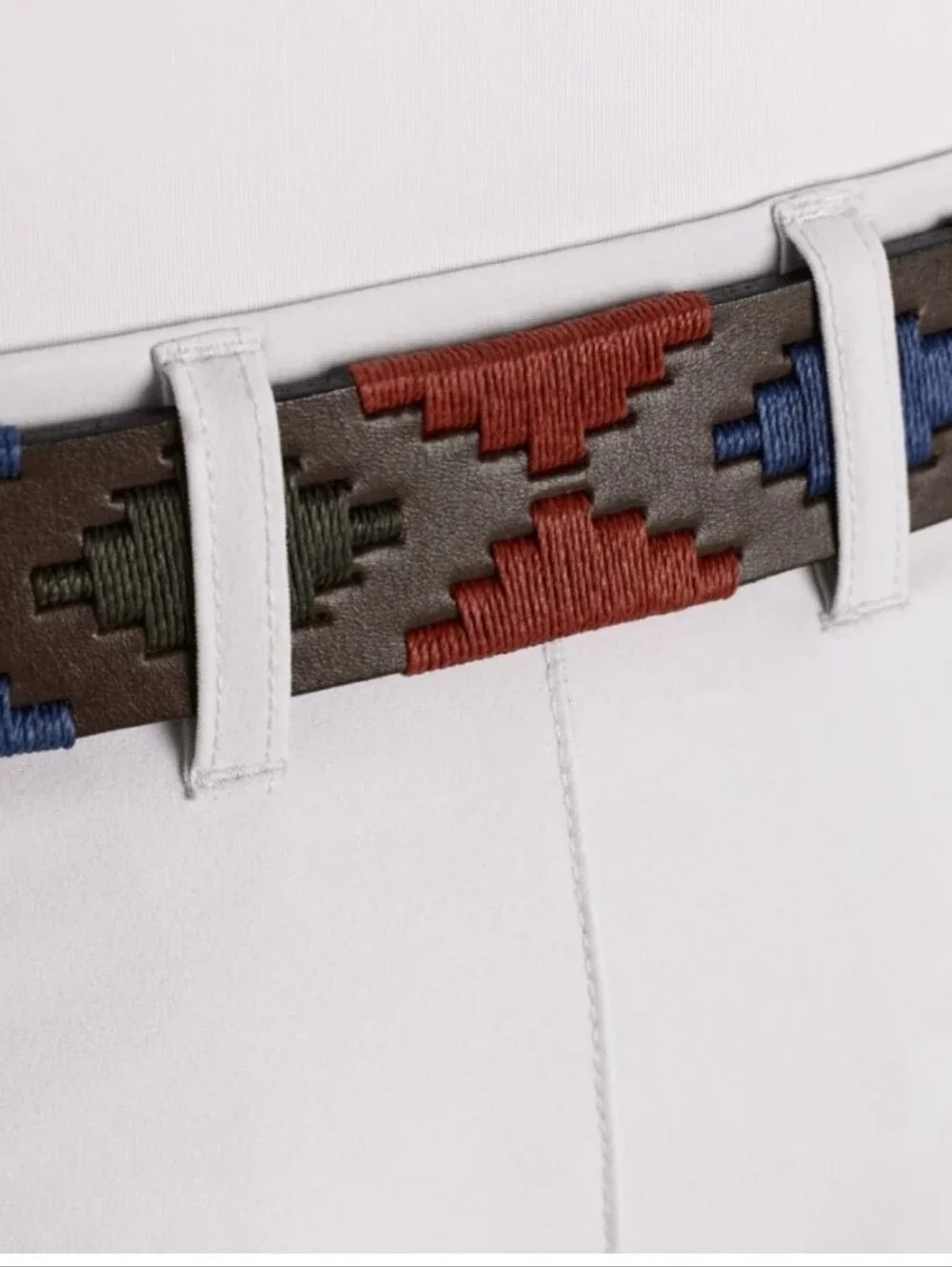 Holderness & Bourne FIRE! NWT! The Barker Belt in Brown/Cypress/Claret/Navy.